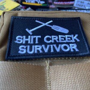 Embroidered Patch Sh** Creek Survivor - Hook & Loop Patch